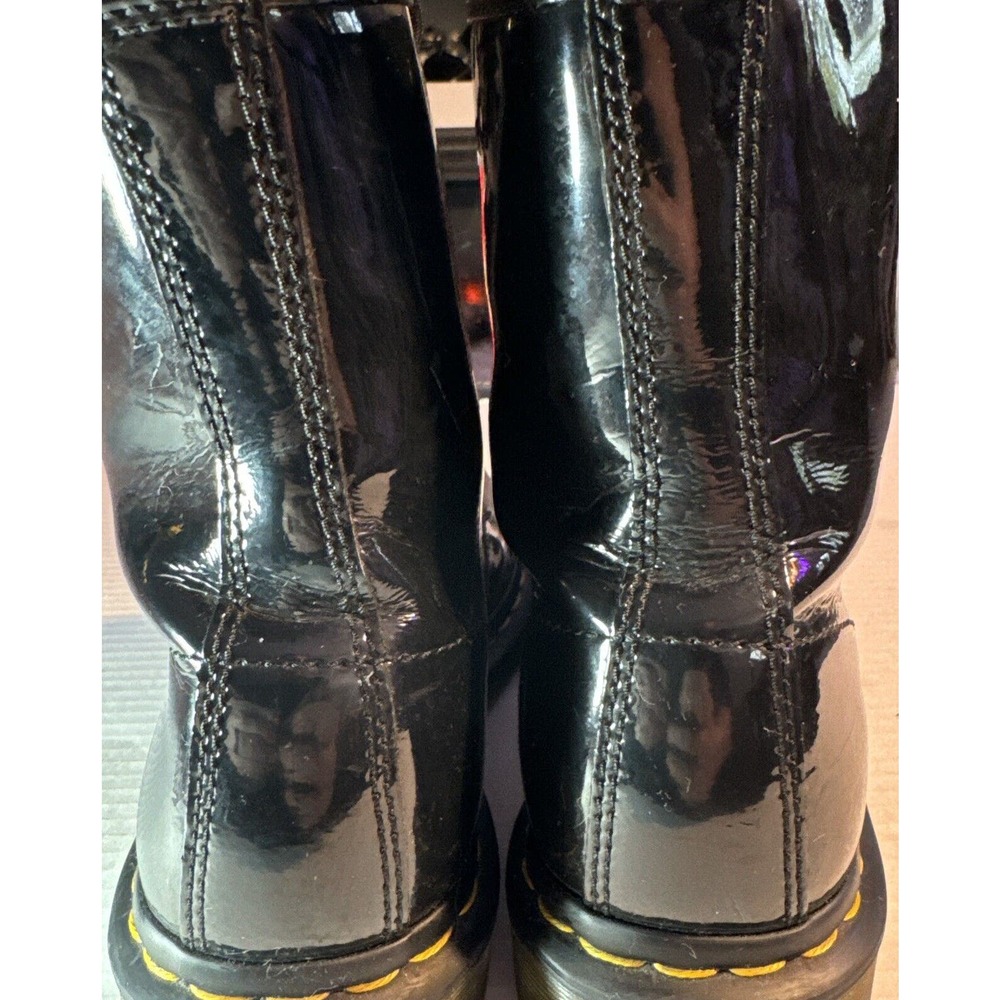 Dr‎ Martens Grunge Y2K Patent Leather Combat Boots US Womens 8 UK 6 EUC - Picture 5 of 9